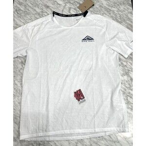 Nike Trail Solar Chase Dri-FIT Short Sleeve Top - DV9305 121 -White  Mens Large